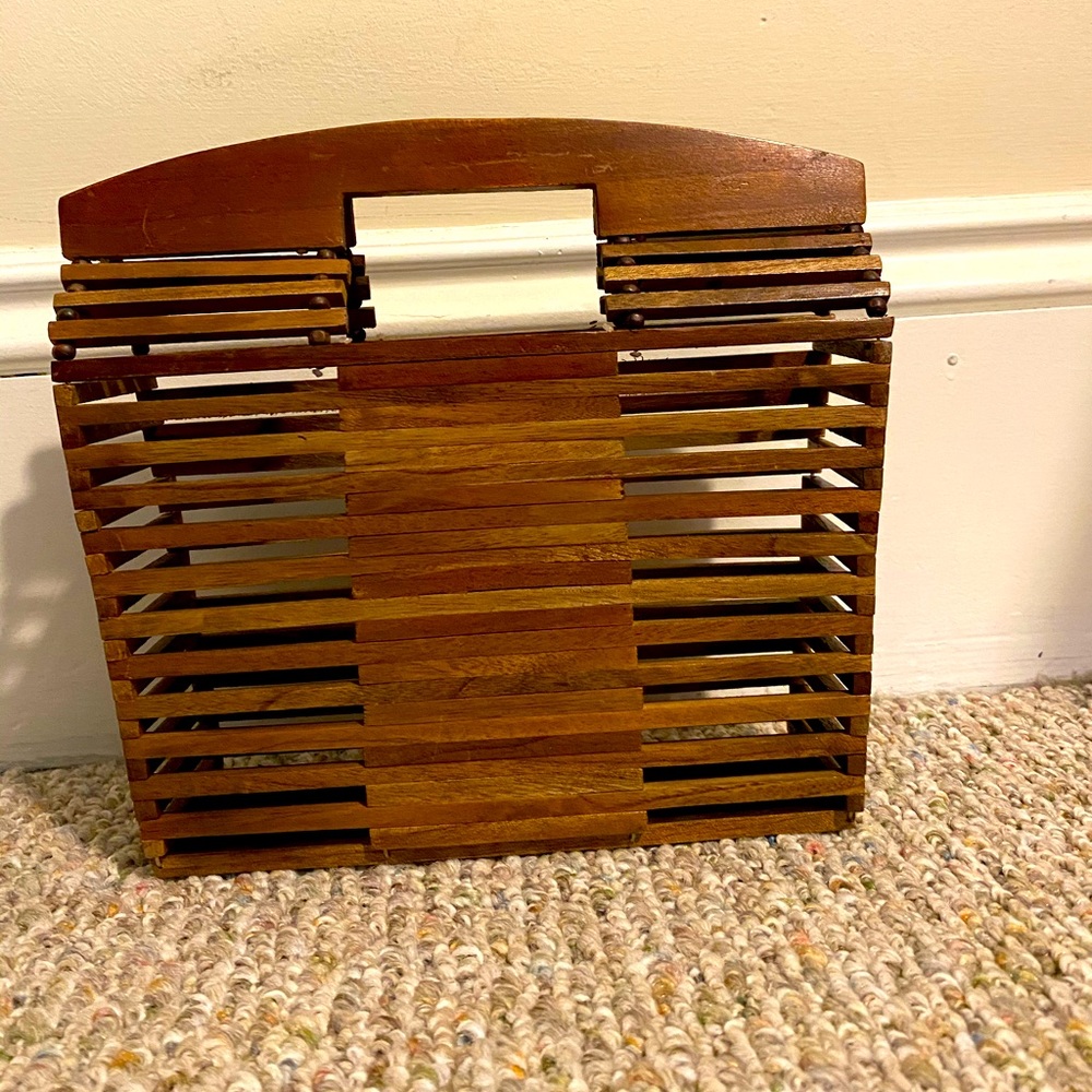 Wood handbag